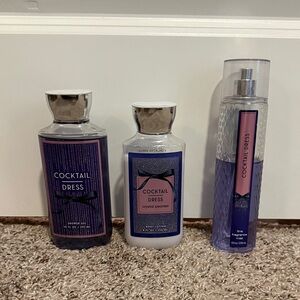 Bath & Body Works Cocktail Dress Set- perfume, lotion and body wash